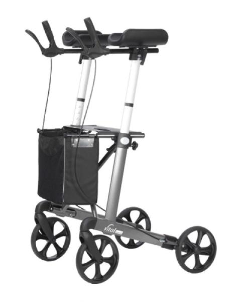 Arthritis-Rollator Vital Special grau Sitzhöhe 62 cm inkl. Stofftasche